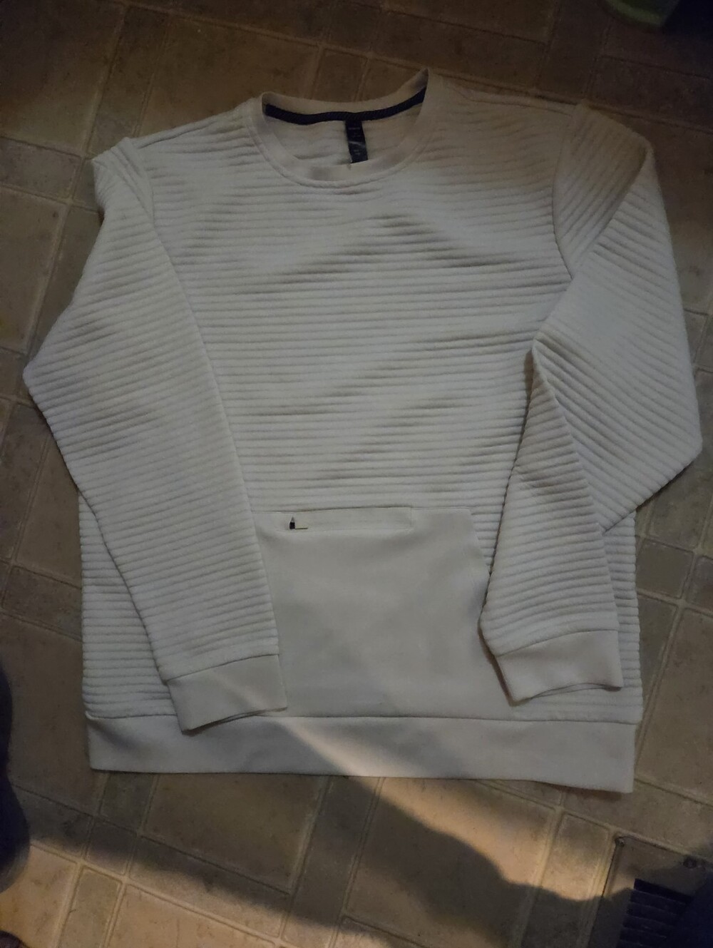 Apana Cream Ribbed Crewneck Sweater